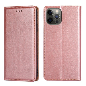 PU + TPU Huile Gloss Couleur Solide Horizontal Horizontal Horizontal Boîtier avec porte-cartes et portefeuille pour iPhone 13 Pro (Rose Gold) SH502B532-20