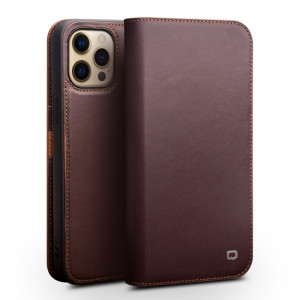 Horizontal Horizontal Horizontal Qialino avec support et portefeuille de cartes et portefeuille pour iPhone 13 Pro (Brown) SQ403B222-20