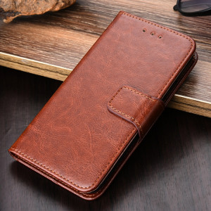 Texture cristalline Horizontal Flip Cuir Coating avec porte-cartes et portefeuille pour iPhone 13 Pro (Brown) SH503B917-20