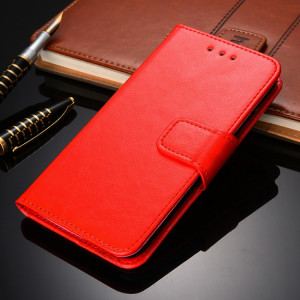 Texture cristalline Horizontale Flip Cuir Coating avec porte-cartes et portefeuille pour iPhone 13 Pro (rouge) SH503G642-20