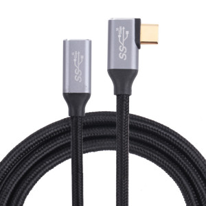 Coude USB-C / Type-C mâle C / Câble de données de transmission femelle USB-C / C / C, longueur du câble: 1M SH1202356-20