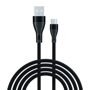 ADC-001 3A USB à USB-C / Type-C Type de chargement rapide Câble de données, Longueur: 2m (Noir) SH602A1503-20