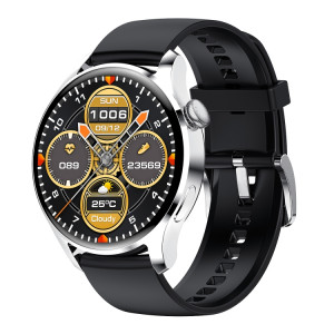 M103 1.35 pouces IPS Color Screen Smart Watch Smart Smart, Support Surveillance du sommeil / Surveillance de la fréquence cardiaque / Call Bluetooth / Playback, Style: Bracelet en silicone (argent noir) SH701B1665-20