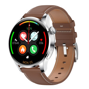 M103 1.35 pouces IPS Color Screen Smart Watch Smart Smart, Support Surveillance du sommeil / Surveillance de la fréquence cardiaque / Appel Bluetooth / Musique Lecture, Style: Bracelet en cuir (brun) SH901B448-20