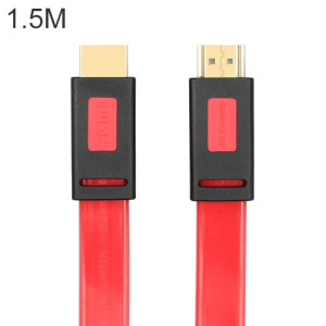 ULT-UNITE 4K ULTRA HD Plaqué Gold HDMI au câble plat HDMI, longueur de câble: 1,5 m (rouge transparent) SU502A1525-20