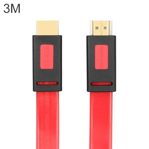 ULT-UNITE 4K ULTRA HD Plaqué doré HDMI To HDMI Câble plat, Longueur du câble: 3M (rouge transparent) SU504A553-20