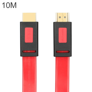 Câble plat HDMI HDMI plaqué or ultra hd ultra HD ultra HD, longueur de câble: 10m (rouge transparent) SU506A1077-20