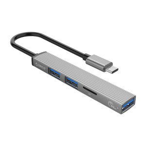 Orico AH-12F 4 en 1 Type-C / USB-C à la station d'accueil USB 3.0 Hub (gris) SO901A452-20