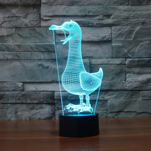 Veilleuse décorative LED 3D créative à base noire, Version: alimenté par USB et batterie (oiseau coloré) SH702A1873-20