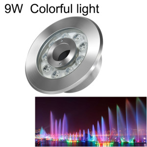 9W Paysage Coloré Couleur Changement Bague LED Acier inoxydable Fontaine sous-marine Lumière (colorée) SH302A906-20