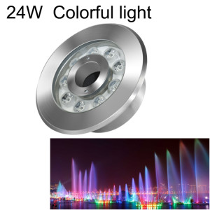 24W Paysage Coloré Couleur Change Change Bague LED Acier inoxydable Fontaine sous-marine Lumière (colorée) SH305A1304-20
