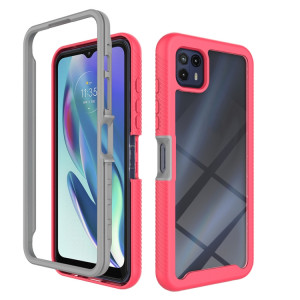 Pour Motorola Moto G50 5G Starry Sky Série Solid Color Série PC + TPU Coque Téléphone (Rose Rose) SH204F1444-20