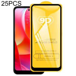 25 PCS 9d Film en verre trempé à la colle complète pour Motorola Moto E30 / E40 / G22 SH45041818-20