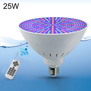 Ampoule de piscine à LED en plastique ABS, lumière sous-marine, couleur de la lumière: télécommande colorée +18 boutons (25W) SH705A964-20