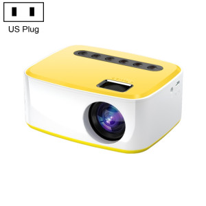 T20 320x240 400 Lumens Portable Home Theater Led HD Numérique Projecteur, Même écran, Fiche américaine (jaune blanc) SH101A1545-20