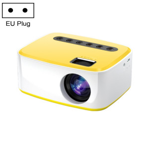 T20 320x240 400 Lumens Portable Home Theater Led HD Numérique Projecteur, Même écran, Bouchon EU (Jaune blanc) SH102A514-20