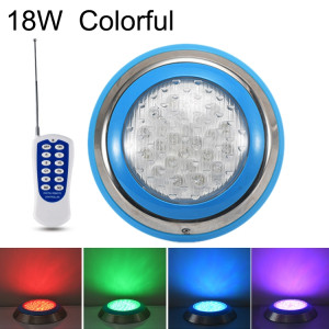 Lumière sous-marine de paysage de lumière de piscine murale en acier inoxydable 18W LED (lumière colorée + télécommande) SH805A1037-20