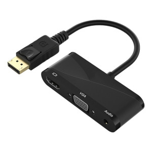D45 3 en 1 HDMI to HDMI + VGA + 3.5 Câble de convertisseur audio (noir) SH001A1515-20