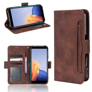 Pour Ulefone Armor X9 Skin Senteuse Cas de téléphone en cuir de veau (brun) SH009E1328-20