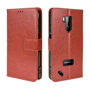 Pour Ulefone Armor x9 Case de téléphone en cuir de texture Crazy Horse Crazy (Brown) SH209D848-20