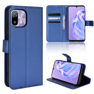 For Ulefone Note 6/ Note 6P Diamond Texture Leather Phone Case(Blue) SH703C840-20
