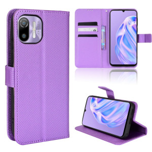 For Ulefone Note 6/ Note 6P Diamond Texture Leather Phone Case(Purple) SH703E1147-20