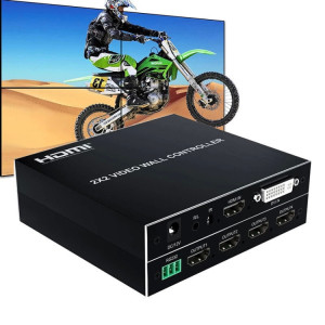 1080p 2 x 2 HDMI + DVI à 4 ports HDMI contrôleur mural vidéo (noir) SH001A444-20