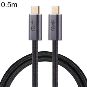 20gbps USB 3.2 USB-C / C / Câble de données tressé mâle USB-C / TYPE-C, longueur de câble: 0.5m (noir) SH201A1309-20