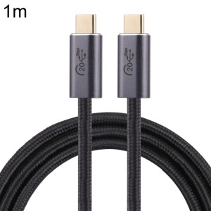20GBPS USB 3.2 Homme USB-C / Type-C mâle du câble de données tressé mâle USB-C / C / C / C / C / Cable Longueur: 1M (Noir) SH202A1492-20