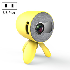 YG220 Même écran Version Enfants Projecteur Enfants MINI LED Projecteur de haut-parleur Home Portable, Type de fiche: US Plug (Jaune) SH902C1431-20