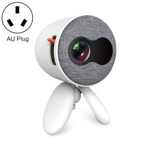 YG220 Même écran Version Enfants Projecteur Enfants Mini LED Projecteur de haut-parleur Home Portable, Type de fiche: Fiche AU (Blanc) SH904B1752-20
