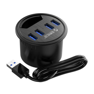 Hub de bureau multifonction de bureau ORICO 4U-BK 4 USB3.0 (noir) SO601A1207-20