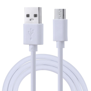 Câble de chargement de noyau de cuivre USB à micro USB, longueur de câble: 1m (blanc) SH103B1158-20