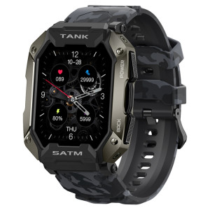 Tank M1 1.72 TFT Screen Watch Smart Watch, Support Surveillance du sommeil / Surveillance de la fréquence cardiaque (Camouflage Noir) SH901C137-20