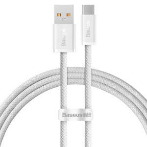 BASEUS 100W USB À TYPE-C / USB-C Série dynamique Câble de chargement rapide de la série, Longueur: 1m (blanc) SB101A406-20