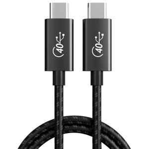 PD 100W USB-C / Type-C sur USB-C / Type-C Thunderbolt 4 Câble de données complet de la fonction, Longueur du câble: 1,5 m (maille noir et gris) SH503A626-20