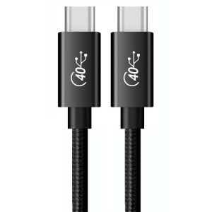 PD 100W USB-C / Type-C sur USB-C / Type-C Thunderbolt 4 Câble de données complet de la fonction, Longueur du câble: 0.5m (maille noire) SH501A885-20