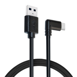 Homme USB à USB 3.2 Gen1 Type-C Câble de liaison VR Coude pour Oculus Quête 1/2, Durée du câble: 4m (Noir) SH402A1278-20
