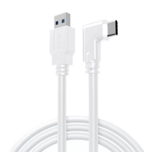 Homme USB à USB 3.2 Gen1 Type-C Câble de liaison VR Coude pour Oculus Quête 1/2, Durée du câble: 5m (blanc) SH501B1213-20