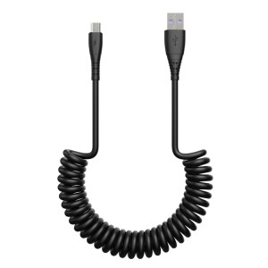 Câble de données de charge de printemps Micro Micro USB (noir) SH101A1718-20
