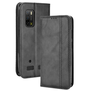 Pour Ulefone Armor X10 / X10 Pro Magretic Buckle Retro Texture Texture Le cuir Téléphone (noir) SH208A908-20