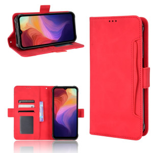 Pour Ulefone Power Armor 14/14 Pro Skin Feel Texture Texture Texture Slots Cuir Phone Case (rouge) SH007C1876-20