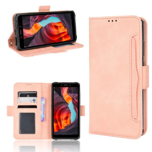 Pour Ulefone Armor X10 / X10 Pro Skin Feel Texture Texture Card Slots Téléphone en cuir (rose) SH008A1995-20