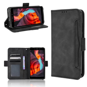 Pour Ulefone Armor X10 / X10 Pro Skin Feel Texture Texture Card Slots Téléphone en cuir (noir) SH008B483-20
