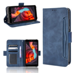 Pour Ulefone Armor X10 / X10 Pro Skin Feel Texture Texture Card Slots Téléphone en cuir (bleu) SH008D385-20