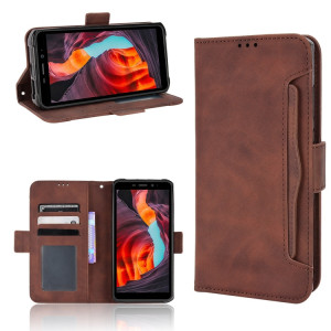 Pour Ulefone Armor X10 / X10 Pro Skin Feel Texture Texture Card Slots Téléphone Case de téléphone (marron) SH008E559-20