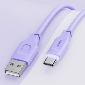 USAMS US-SJ568 6A Type-C / USB-C Câble de données de chariot rapide avec lumière, longueur: 1,2 m (violet) SU401D557-20