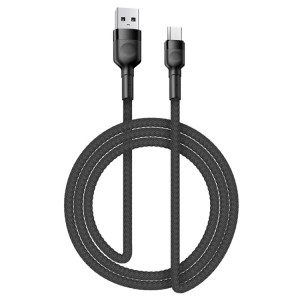 Micro USB 5A Tatouage de beauté Câble de charge USB, longueur du câble: 1m (noir) SH802A172-20