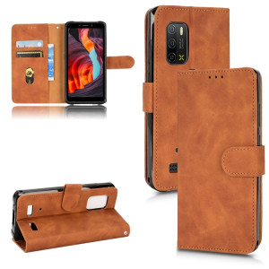 Pour Ulefone Armor X10 Skin Feel Magnetic Flip Leather Phone Case (marron) SH404E1452-20