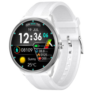 M3 1.28 inch TFT Color Screen Smart Watch, Support Bluetooth Calling/Heart Rate Monitoring, Style: Silicone Strap(White) SH401B781-20